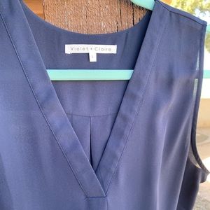 Navy blue v-neck sleeveless top